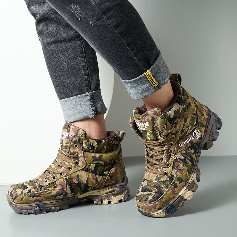 New Plush Warm Cotton Shoes With Rubber Soles Outdoor