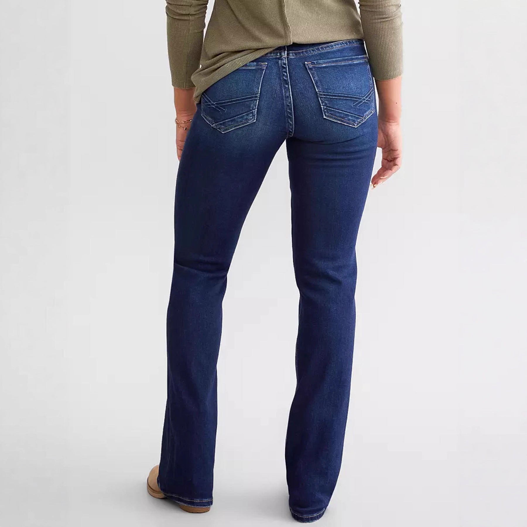 Ladies New Jeans Stretch Slim Ripped
