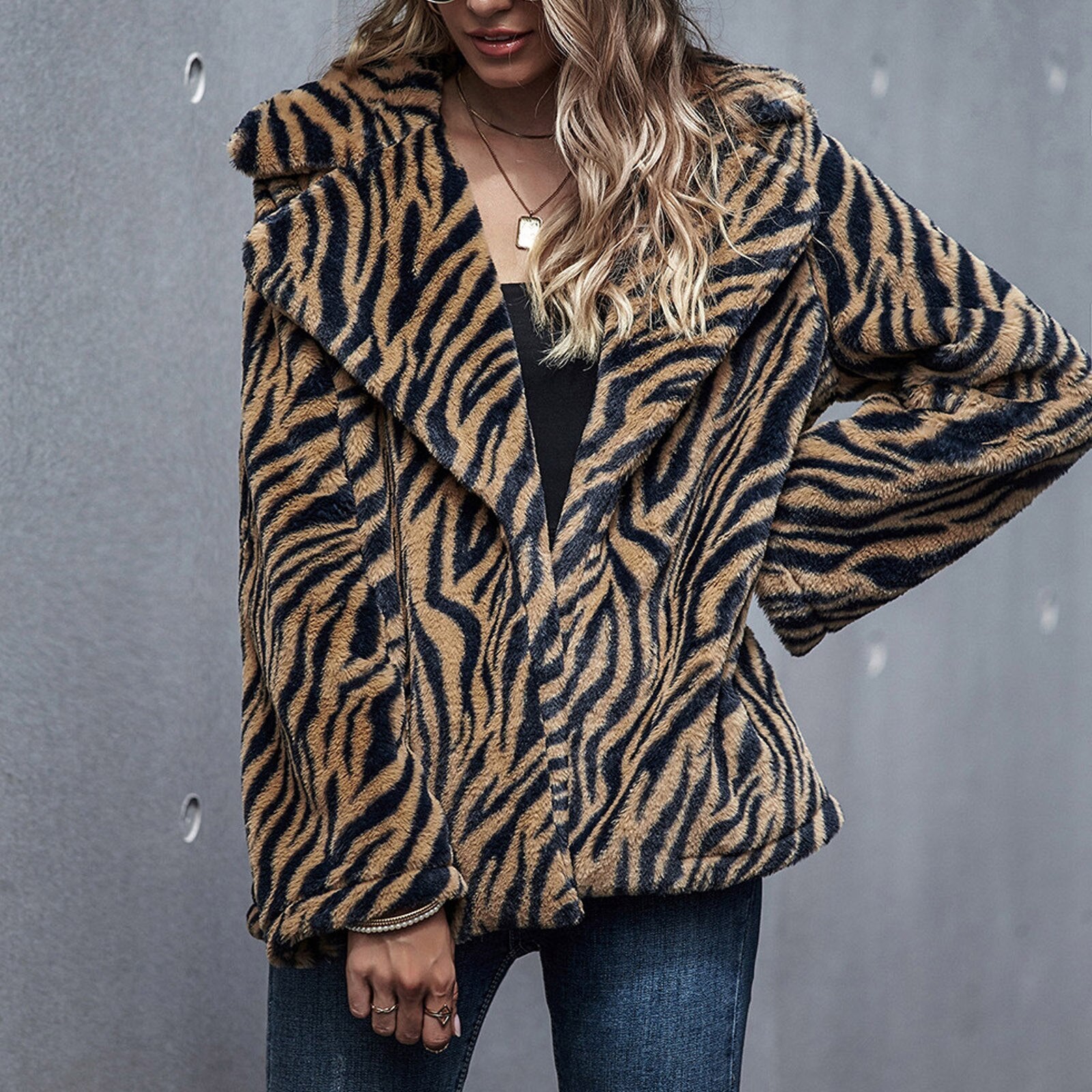 Fashion lapel jacket women long sleeves