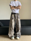 Spring And Summer New 3D Digital Camouflage Printed Denim Trousers For Men