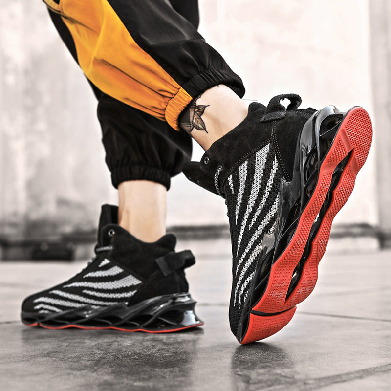 Rubber shock-absorbing wild running tide shoes