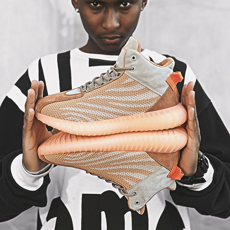 Rubber shock-absorbing wild running tide shoes