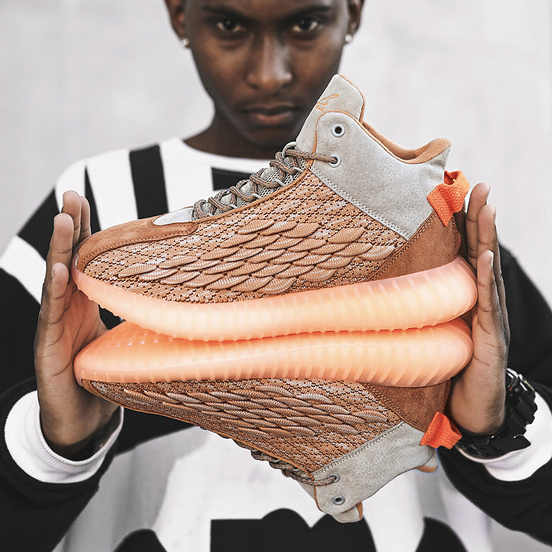 Rubber shock-absorbing wild running tide shoes