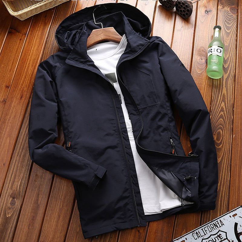 Casual Mid-length Jacket Youth Sports Outdoor Jacket Men