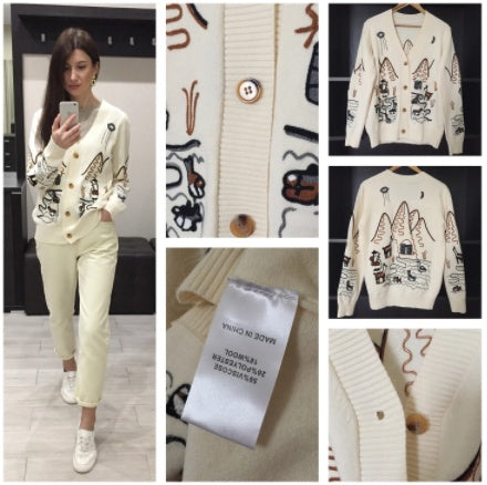 Single-breasted Sweater Cardigan Jacket Women