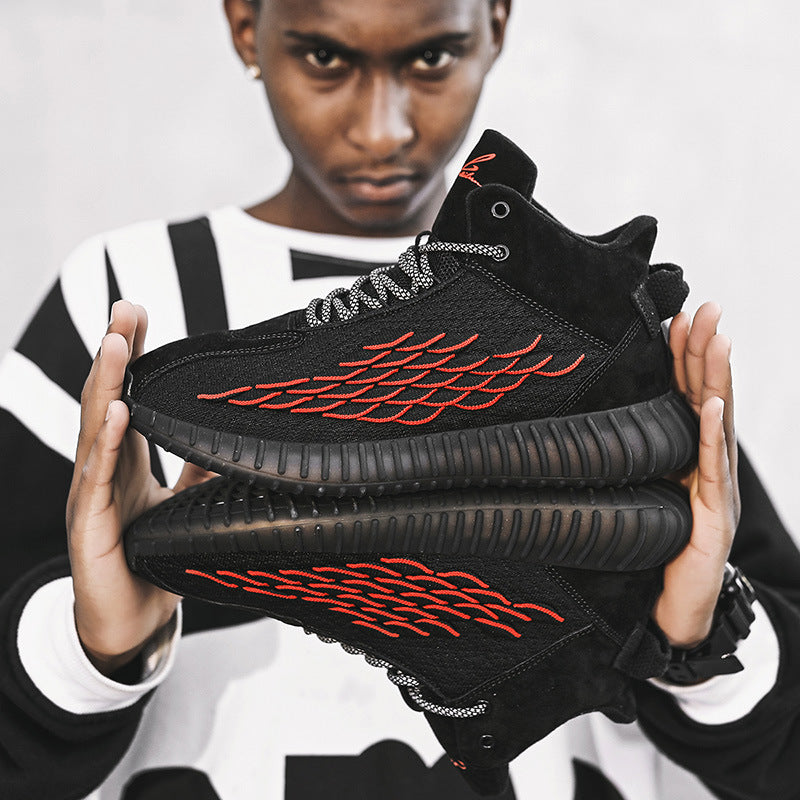 Rubber shock-absorbing wild running tide shoes