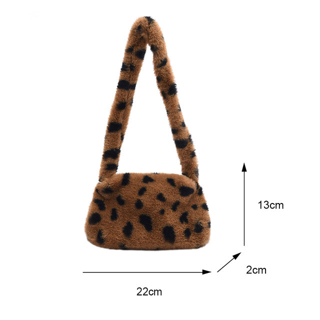 Portable Plush Handbag For Women