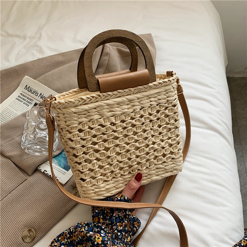 New Trendy Casual Weaving Handbag For Women