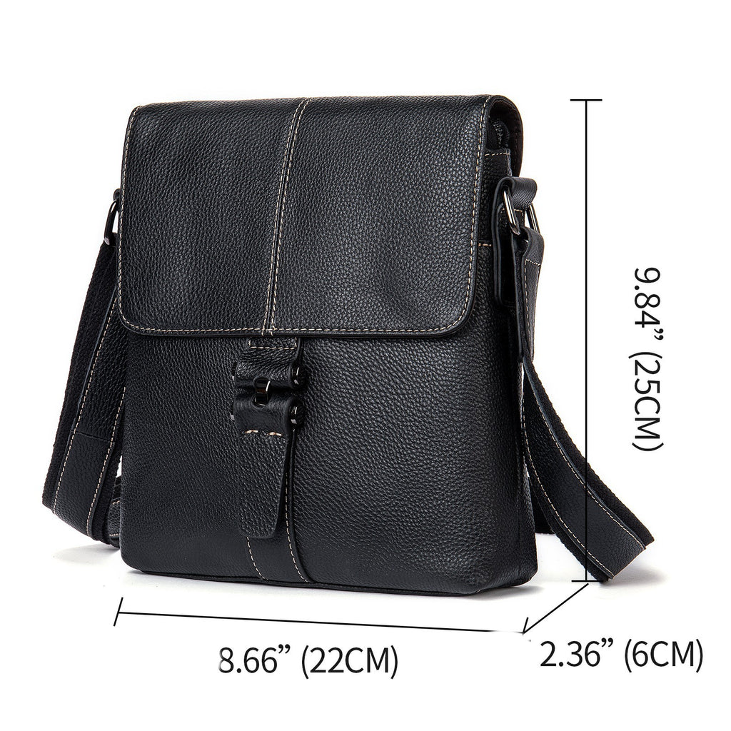 Large Capacity Cowhide Shoulder Bag For Men