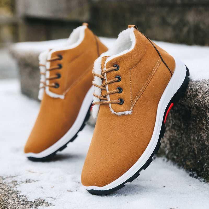 Casual British rubber wear-resistant cotton shoes