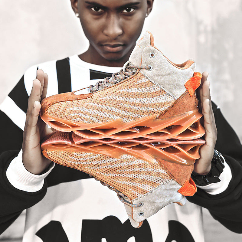 Rubber shock-absorbing wild running tide shoes