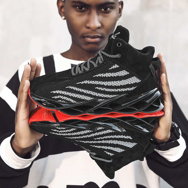 Rubber shock-absorbing wild running tide shoes