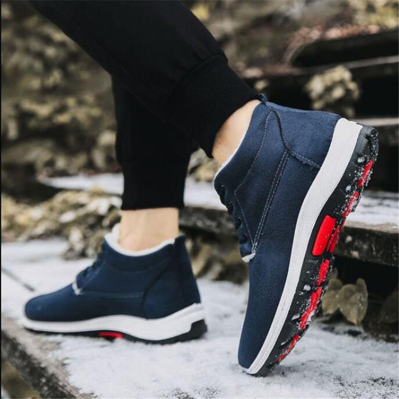 Casual British rubber wear-resistant cotton shoes