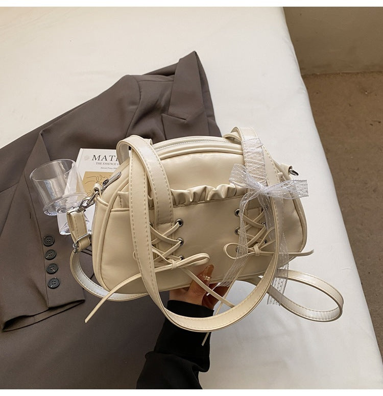 Fashion Personality Bandage Bow Handbag For Women