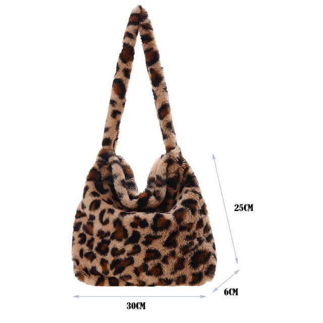 Portable Plush Handbag For Women