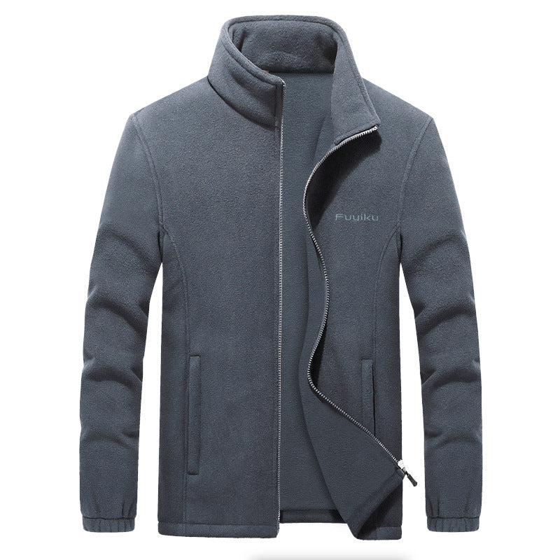 Men's Jacket Men's Fall Winter Casual Fleece Jacket Men