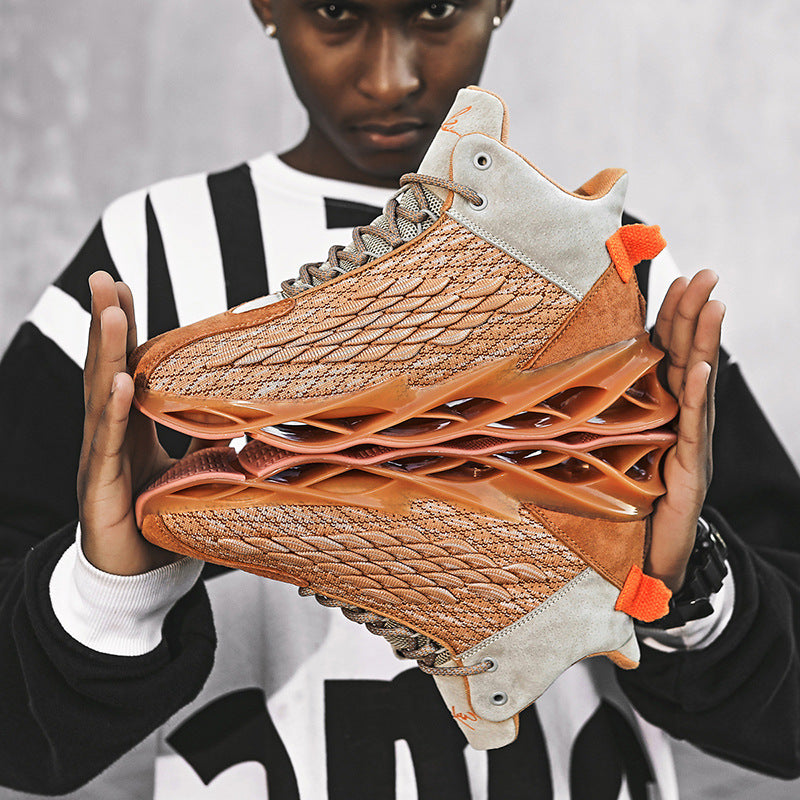 Rubber shock-absorbing wild running tide shoes