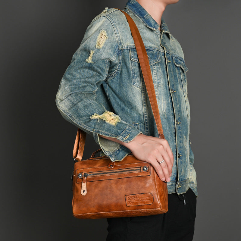 Men's Real-leather Bag Trendy New Men
