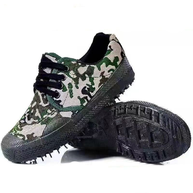Military Training Work Shoes Outdoor Farmland Rubber Yellow Sneaker