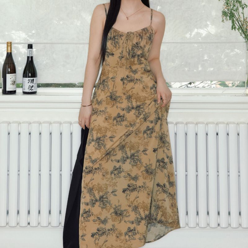 Sling Elegant Floral Dress Women