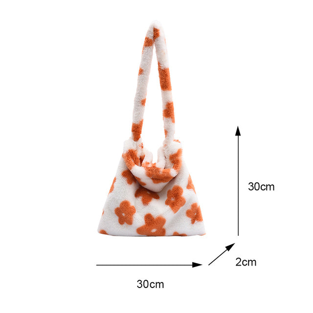 Portable Plush Handbag For Women