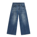 Retro Washed Jeans Loose Straight Wide Leg Pants