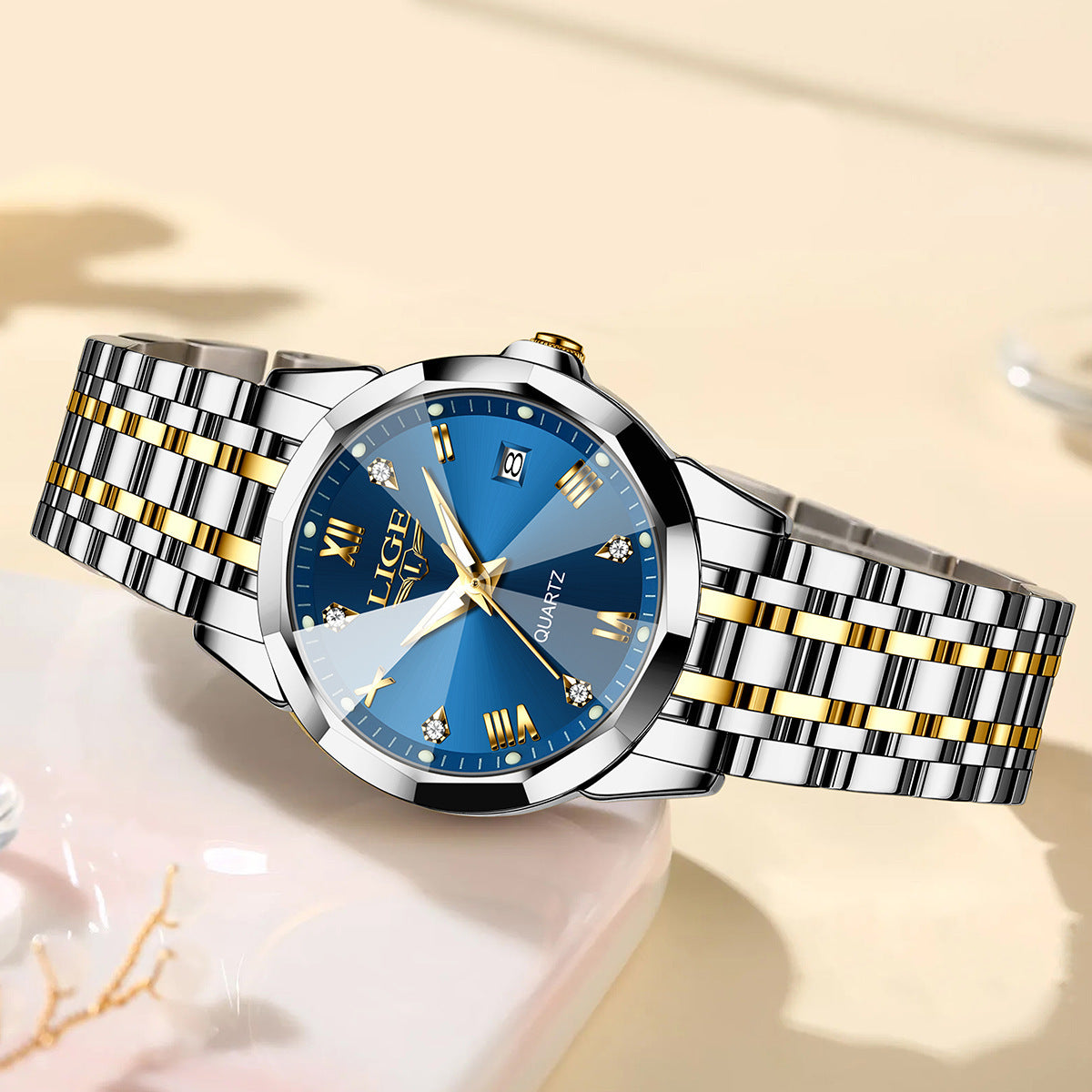 Stylish And Versatile Calendar Waterproof Quartz Watch Couple Men And Women Watch