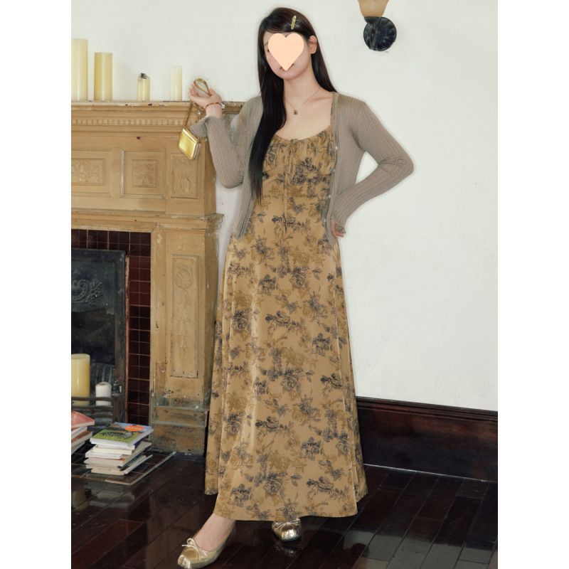 Sling Elegant Floral Dress Women