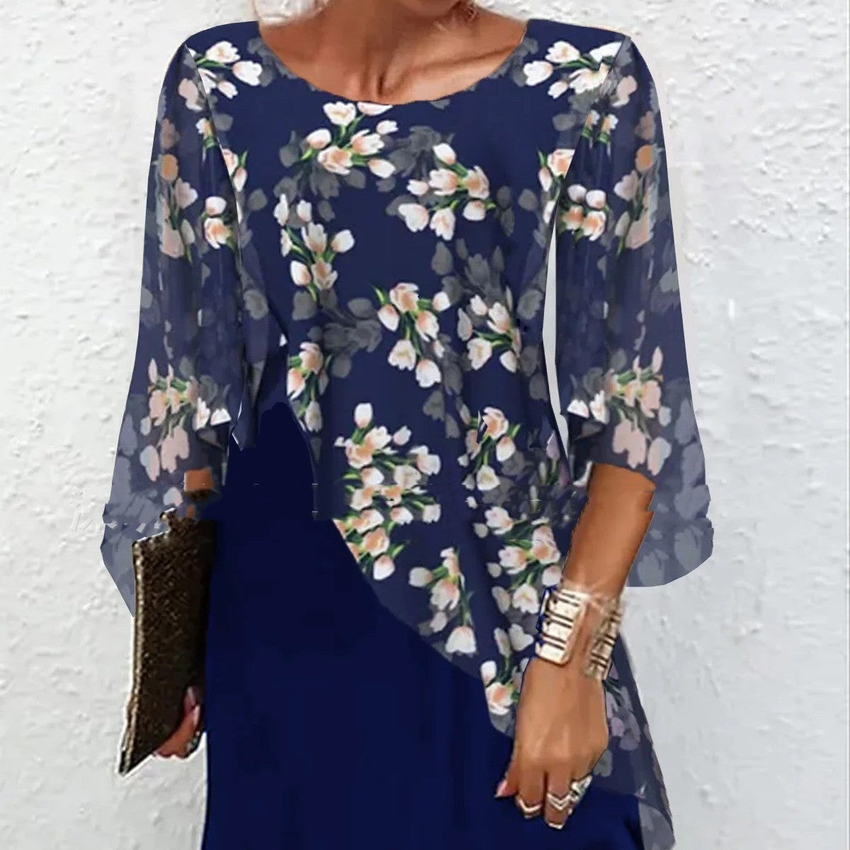 Digital Printing Stitching Dress Women