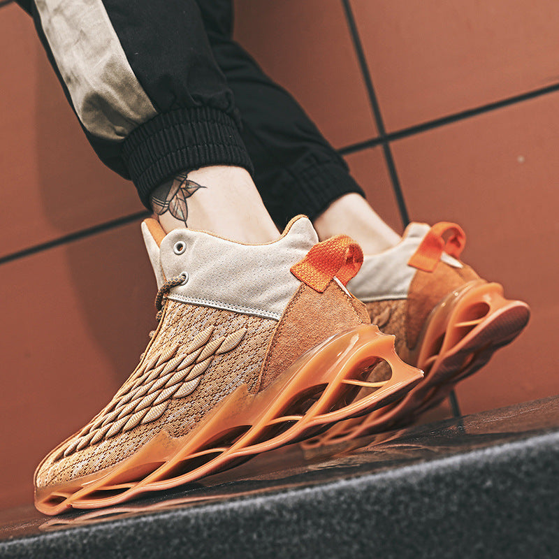 Rubber shock-absorbing wild running tide shoes