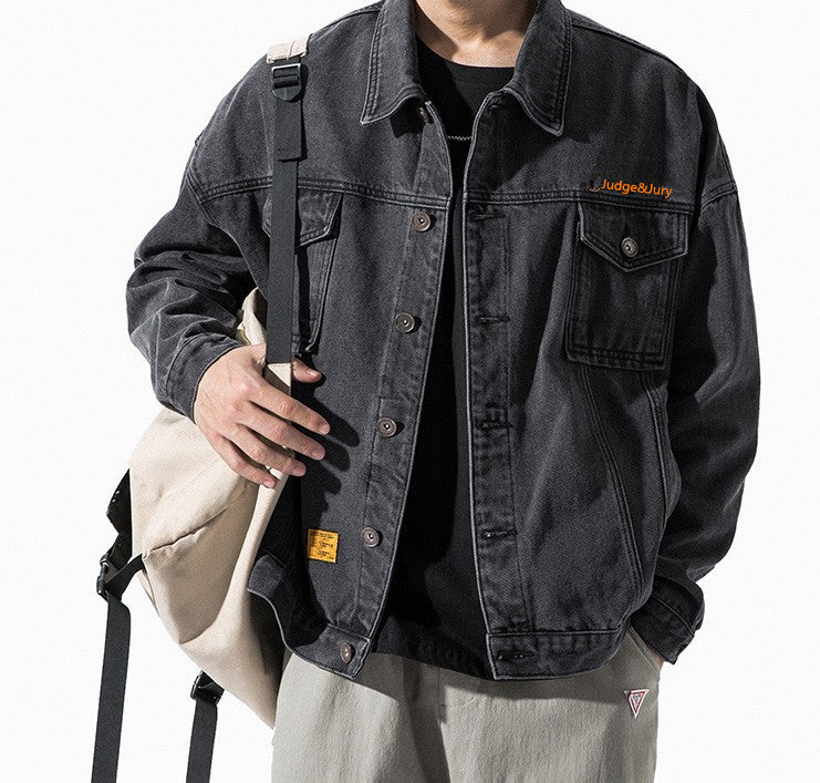 Trendy wild tooling jacket men