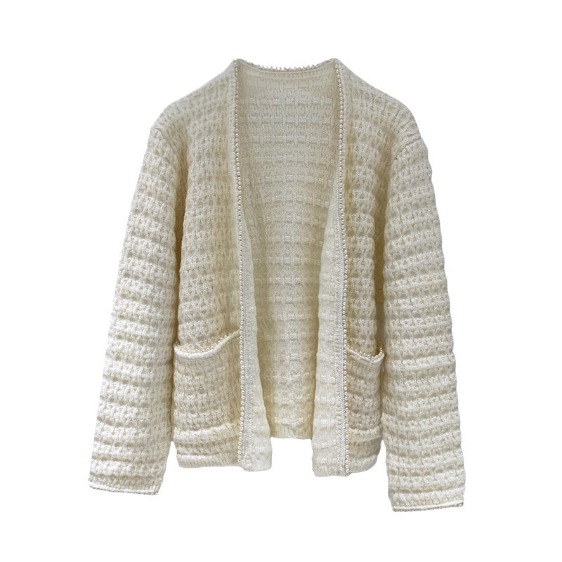 Pearl Decorated Cardigan Sweater Women