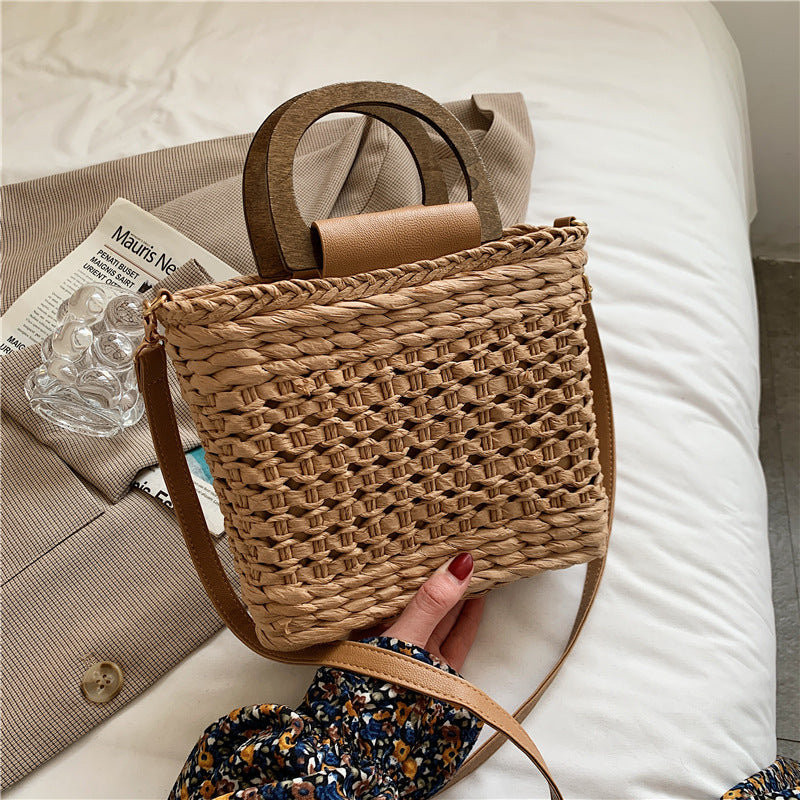 New Trendy Casual Weaving Handbag For Women