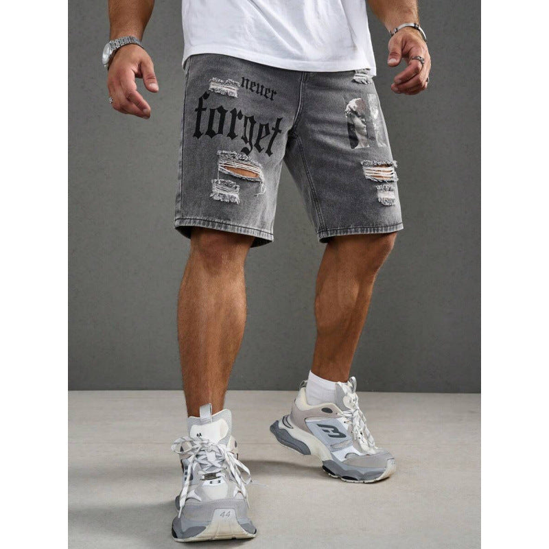 Men's Letter Printed Do The Old Cowboy Shorts