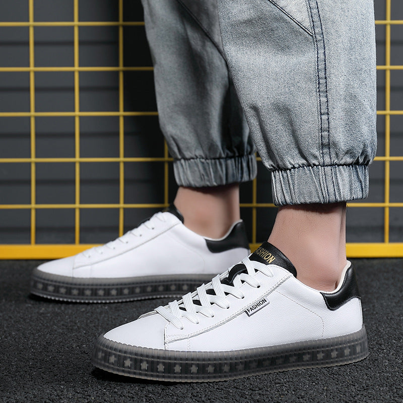 Sports Casual Cowhide Rubber Sole Shoes