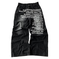 Men's Retro Letter Printed Minimalist Wide Leg Pants