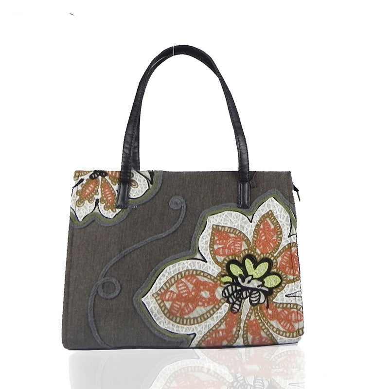 Embroidered Handbag For Women With Large Capacity