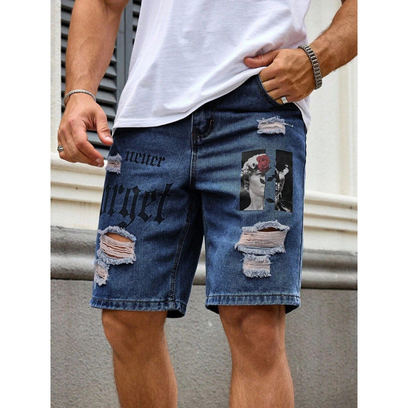 Men's Letter Printed Do The Old Cowboy Shorts
