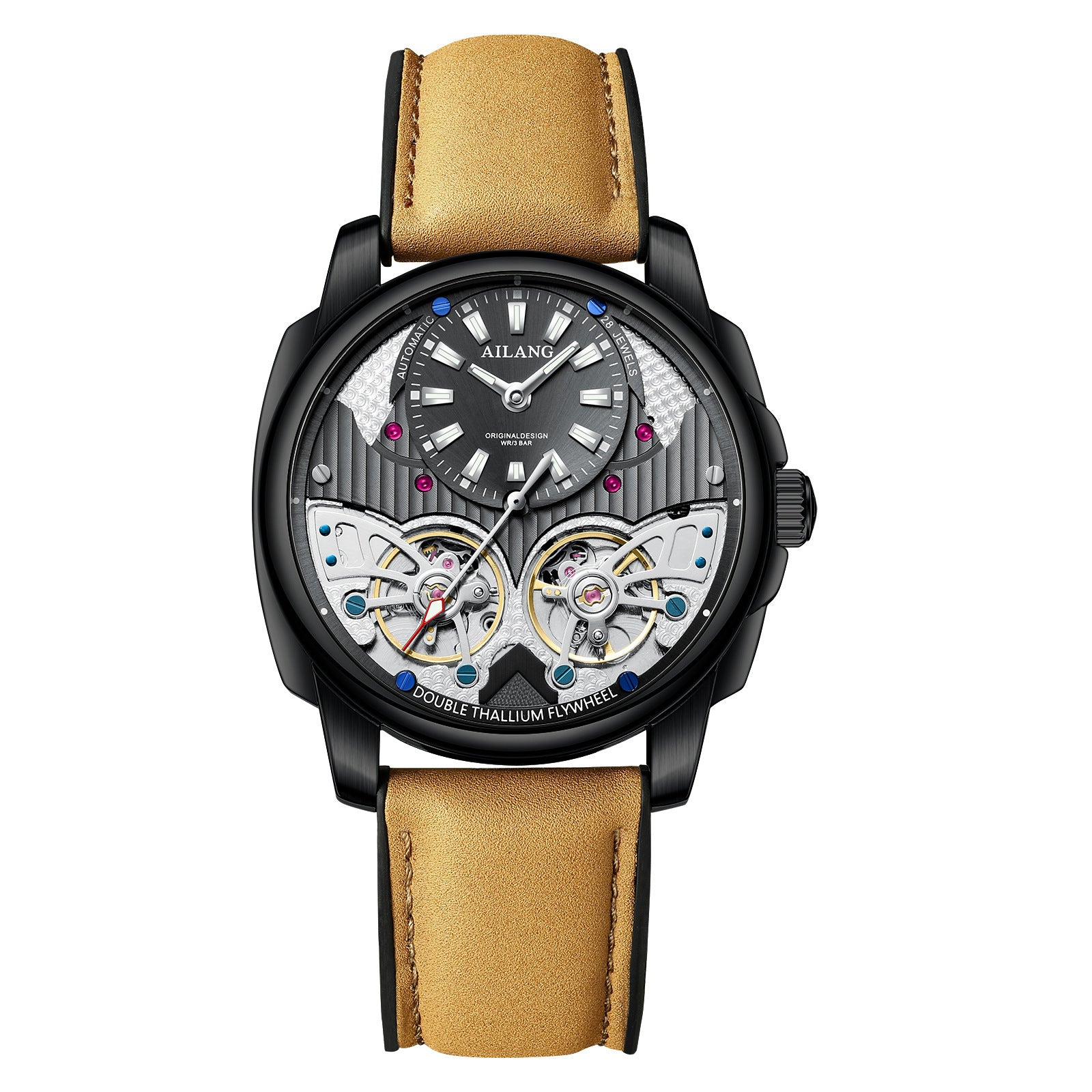 Automatic Mechanical Double Tourbillon Men's Watch