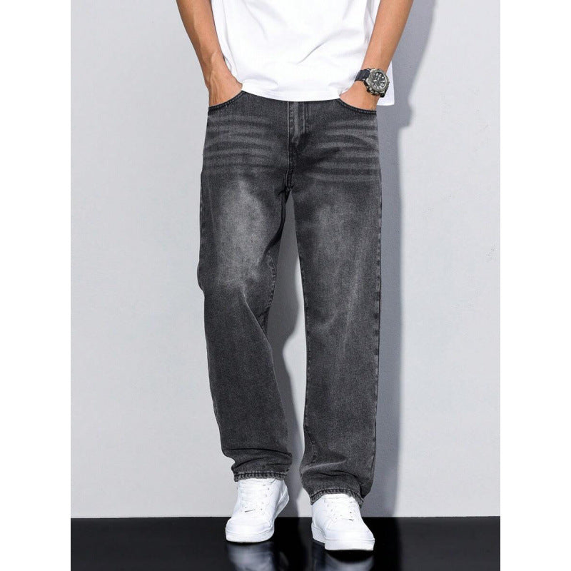 Men's Casual Straight-leg Loose Long Jeans