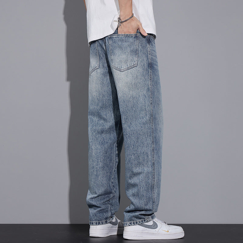 High-end Men's Loose Casual Anti-wrinkle Comfortable Straight Jeans