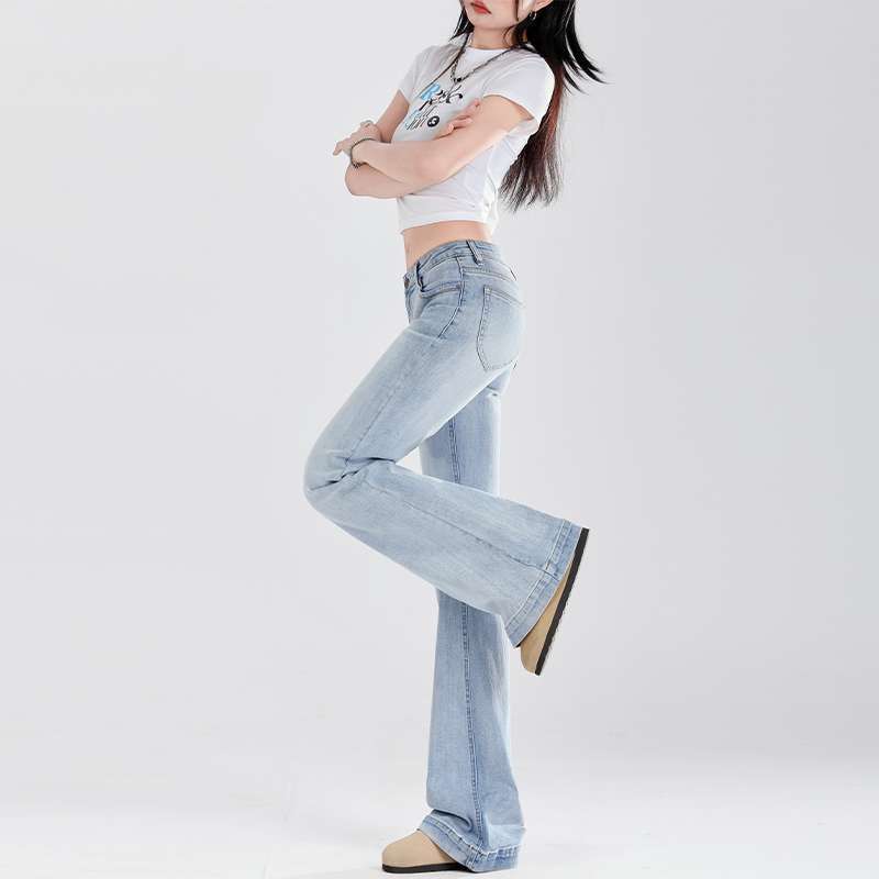 American Retro Low Waist Hot Girl Bell-bottom Pants Slim Fit Slimming