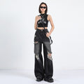 Summer Straight Loose Mop Wide Leg Pants