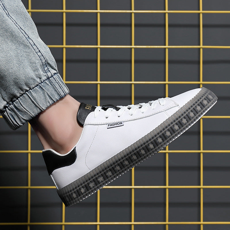 Sports Casual Cowhide Rubber Sole Shoes