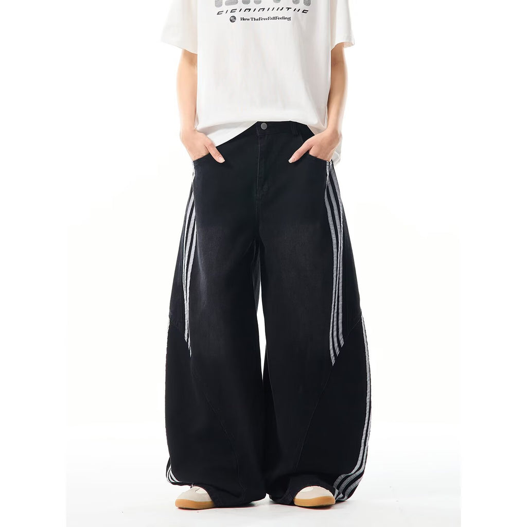 Retro Large Pocket Machete Jeans For Women