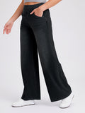 New Plus Size Women's High Waist Flared Jeans With Multiple Pockets, Straight Loose Fit, Distressed Casual Denim Pants
