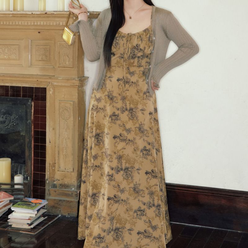 Sling Elegant Floral Dress Women