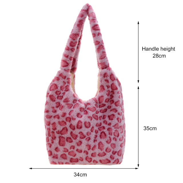 Portable Plush Handbag For Women