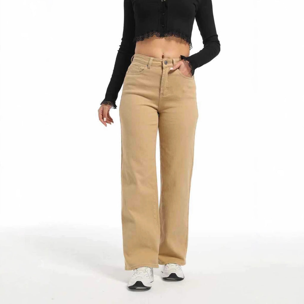 Autumn Straight Jeans Women's Wide Leg