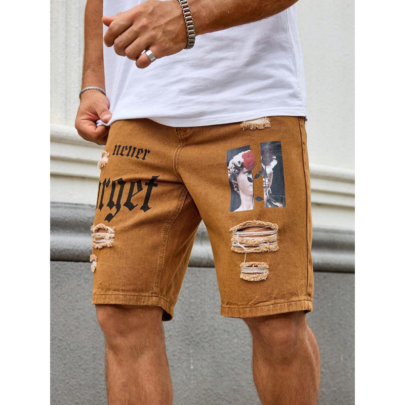 Men's Letter Printed Do The Old Cowboy Shorts